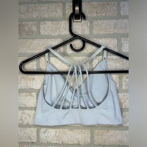 Athleta Strappy Light Blue Sports Bra Size Medium - 0271
